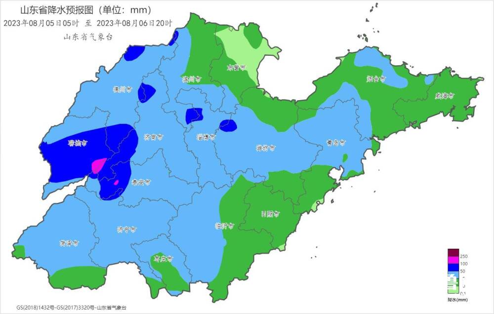 这个周末，山东大部地区有中到大雨 鲁西北和鲁中地区局部有大暴雨