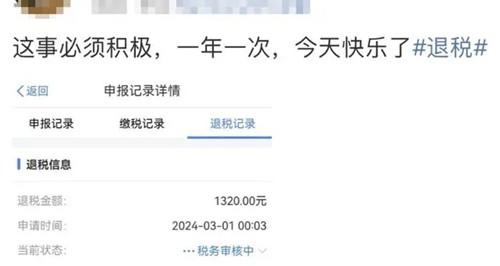 网友凌晨蹲点退税 有人退了3万多 年度个税汇算今天开始