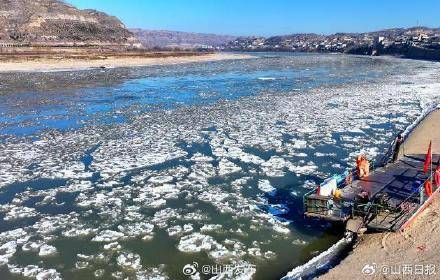 黄河流凌，壮美景观再现