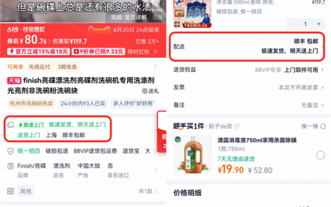 淘宝天猫联合顺丰推出“极速上门”服务：次日达、必上门