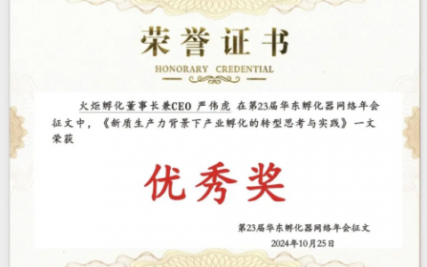 火炬孵化出席第二十三届华东科技企业孵化器网络年会