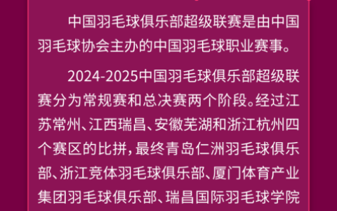 正式开票丨2024-2025中国羽超总决赛票价+赛程+座位图戳