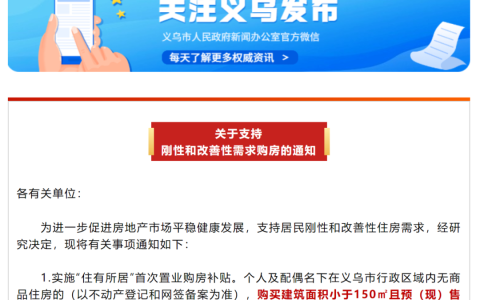 多地“争发”购房补贴！义乌豪掷8000万元，三孩家庭买房可补20万元