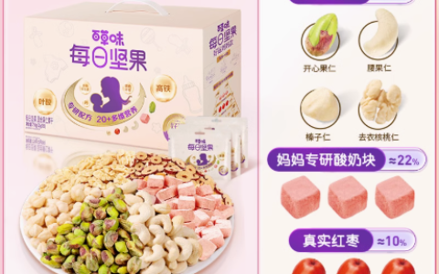 坚果零食细分市场再添新品 百草味重磅推出“每日坚果 好运妈妈款”