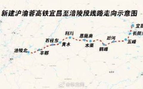 未来重庆到宜昌将缩短至2小时左右