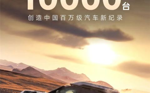 仰望汽车累计销量突破10000台 创造中国百万级汽车新纪录
