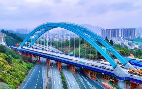 南珠高铁建设有新进展！广西这座特大桥系杆拱主体完工