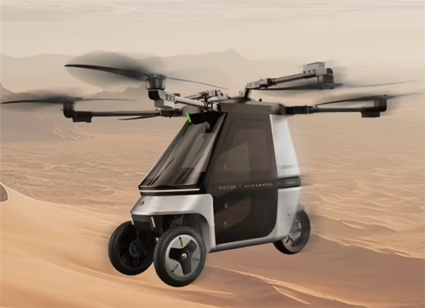 不到50万就能飞上天！全球首款倒三轮飞行摩托发布插图