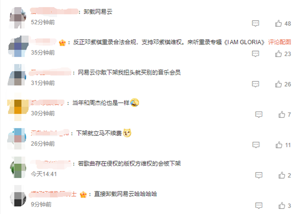 蜂鸟音乐要求下架邓紫棋重录歌曲 网易云音乐“认怂”回应插图4