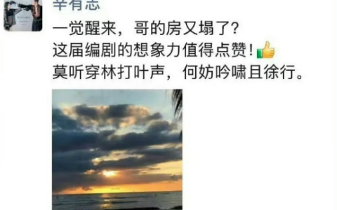 辛巴朋友圈辟谣“被带走调查”：一觉醒来房又塌了 这届编剧想象力值得点赞