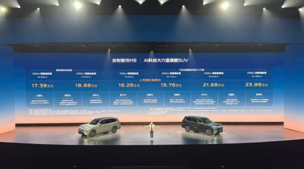 17.38万元！吉利银河M9刷新大六座SUV价格纪录：杀爆整个行业