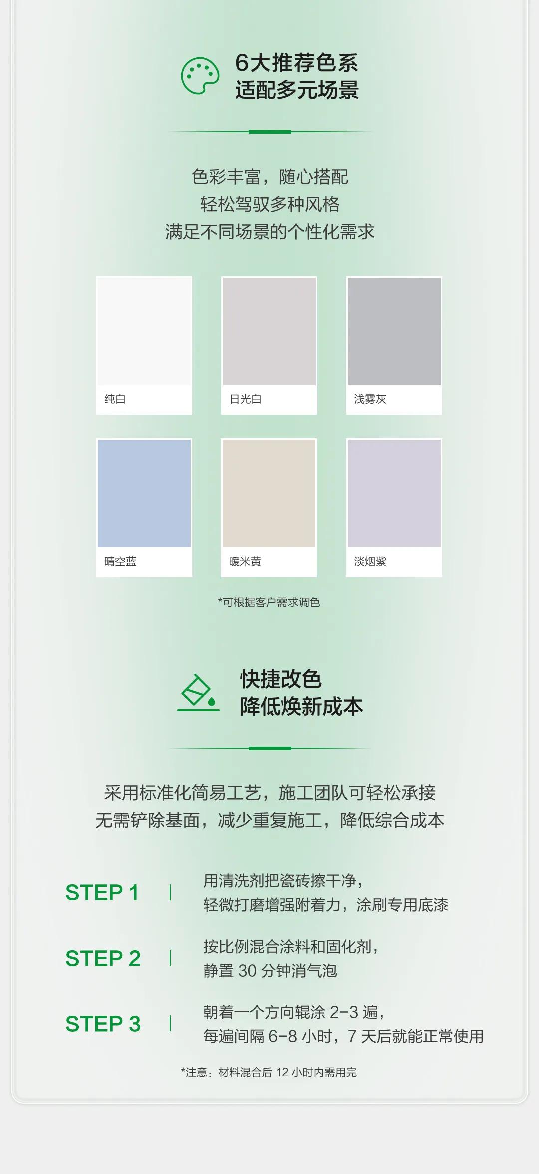 焕新黑科技 三棵树瓷砖改色刷新涂料，免拆免换，快速施工，健康净味！插图18