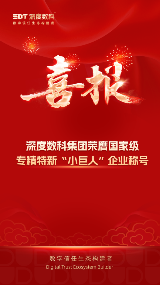 深度数科集团荣膺国家级专精特新“小巨人”，打造数字信任生态新标杆插图