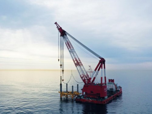 华能山东半岛北L场址海上风电项目：“三保险”护航高精“沉桩路”插图