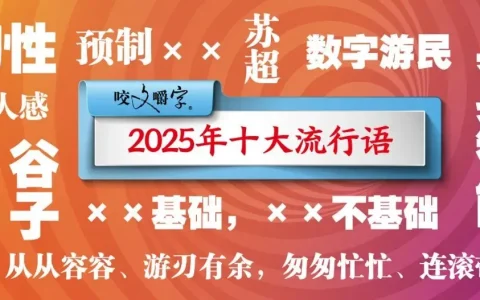 2025年十大流行语公布！