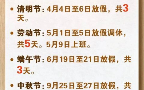 连放9天，“史上最长春节假”！2026节假日安排→