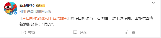 田朴珺最新回应与王石离婚 假的插图