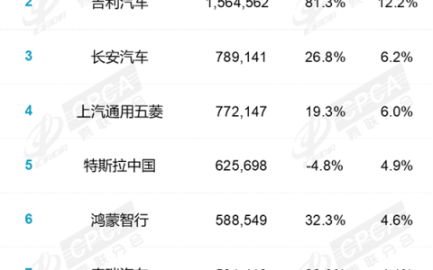 小米汽车2025年销售411837辆 同比暴涨200% 首次进入TOP10