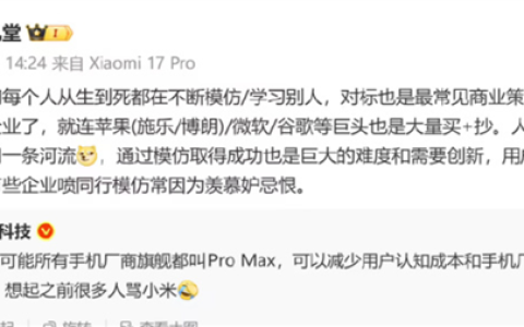 小米潘九堂：模仿是创新基础 没有哪家企业只靠模仿可取得成功
