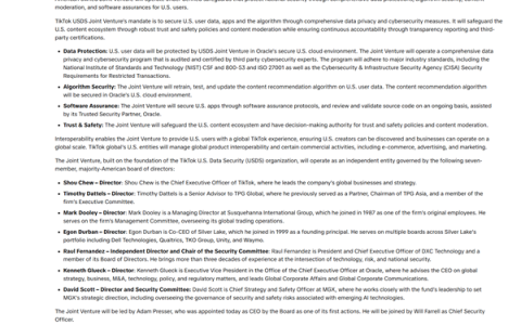 TikTok宣布美国方案 两公司共同运营 字节跳动保留算法知识产权