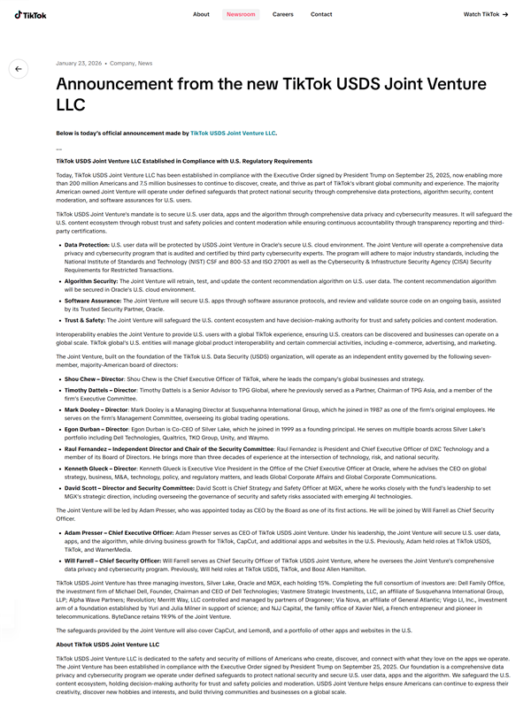 TikTok宣布美国方案 两公司共同运营 字节跳动保留算法知识产权插图 TikTok宣布美国方案 两公司共同运营 字节跳动保留算法知识产权插图