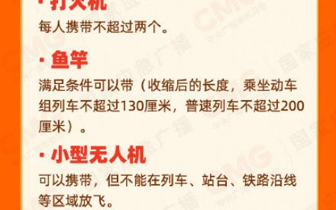 哪些东西不能带上火车？一起来看