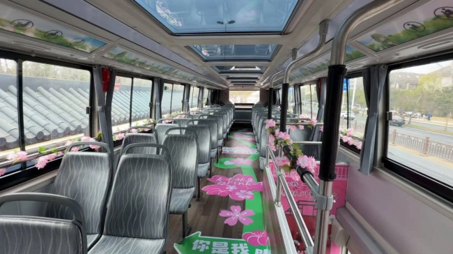 串联赏樱观光新模式！苏州金龙双层巴士开进扬州浪漫樱花季插图2