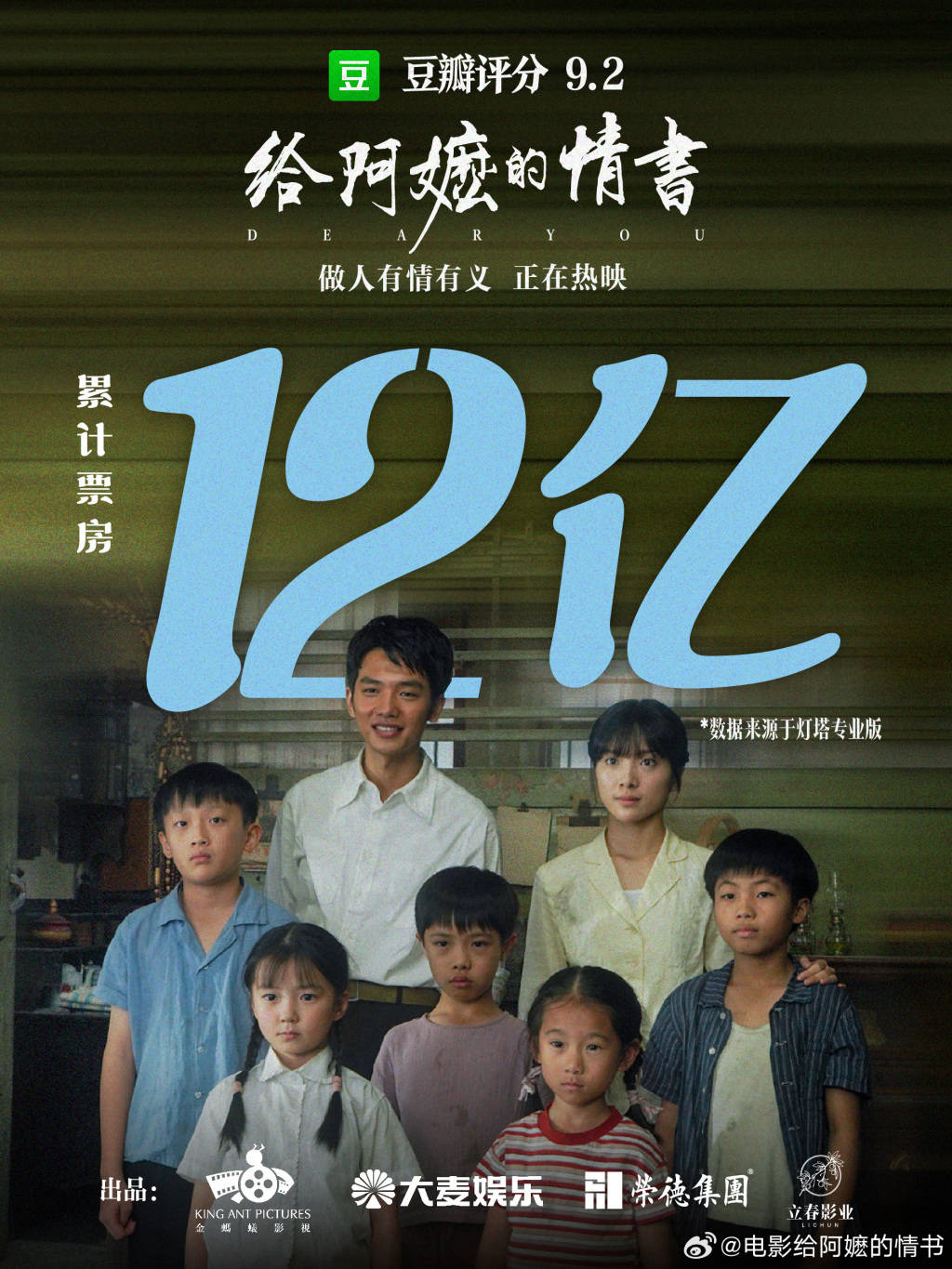 《给阿嬷的情书》票房破12亿，已连夺18天票房日冠插图
