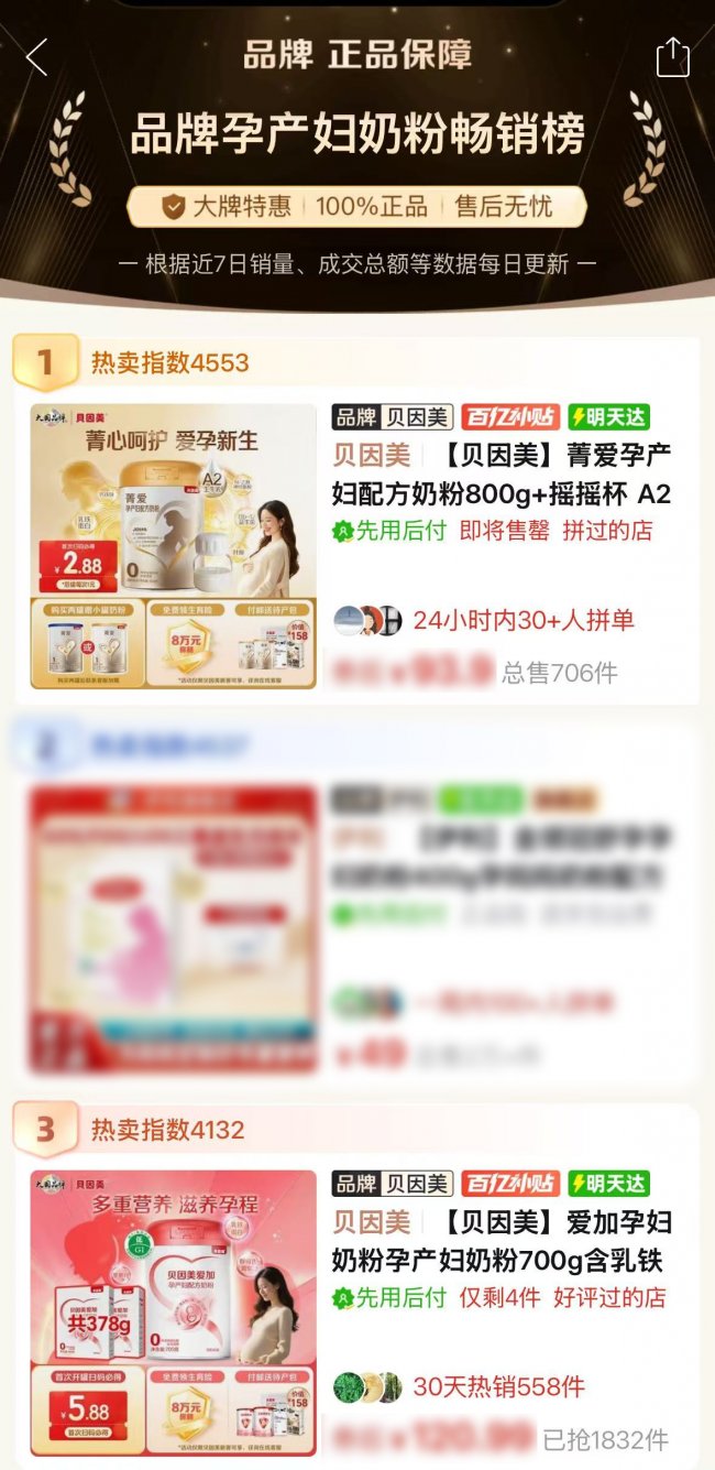 全域热销霸榜！贝因美孕妈奶粉重构孕哺营养方案插图3
