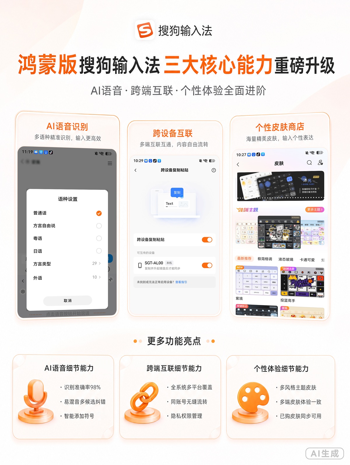 方言外语自由聊!鸿蒙版搜狗输入法覆盖 29 种方言10门外语插图 方言外语自由聊!鸿蒙版搜狗输入法覆盖 29 种方言10门外语插图