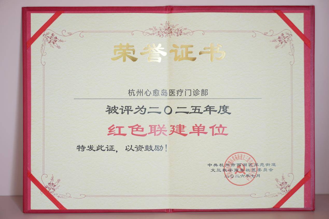 红心护成长 杭州心愈岛青少年心身医学获评翠苑街道红色联建单位插图