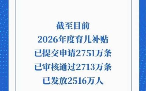 今年育儿补贴已发放2516万人