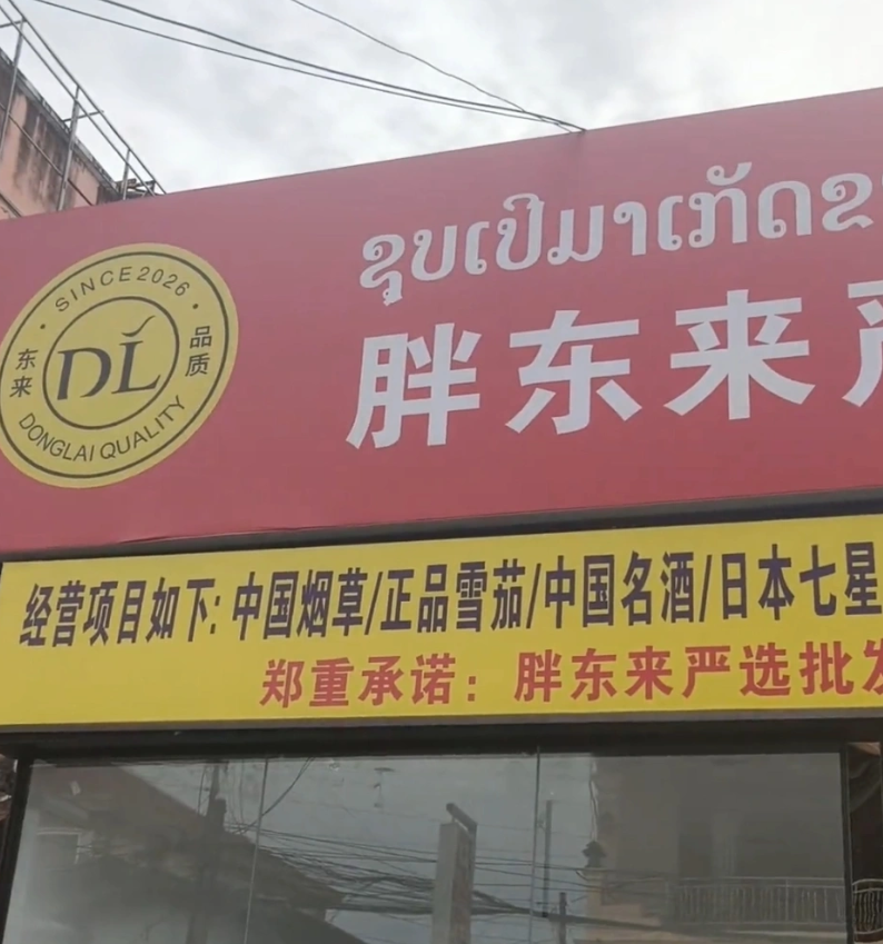老挝街头现仿冒“胖东来超市”，官方回应：未进军海外，将反馈法务部门插图
