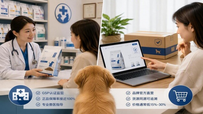 宠物处方粮去哪买比较好：宠物医院与官方线上旗舰店的3个核心差异插图1