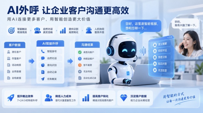 2026大模型AI外呼全面解析：与传统外呼、人工坐席的4大区别，企业降本增效必看