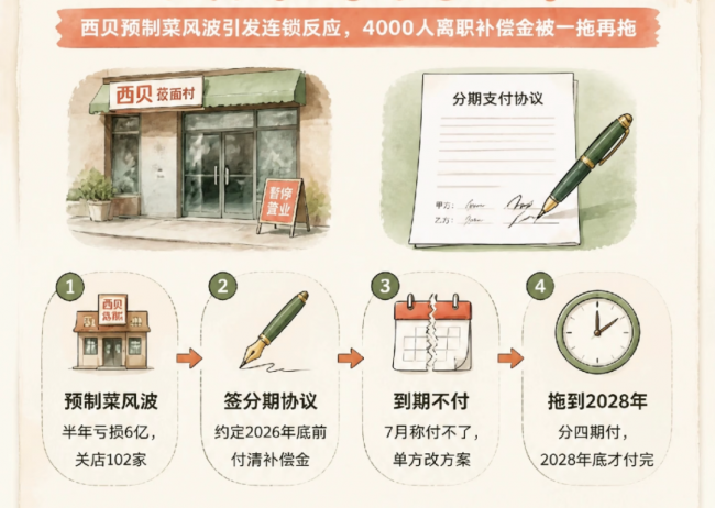 餐饮寒冬下的离职补偿：西贝的分期方案在行业里算什么水平？