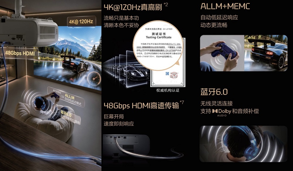 解锁客厅娱乐新体验！爱普生全新真4K家庭影院激光投影机重磅上市 畅享沉浸观影游戏时光